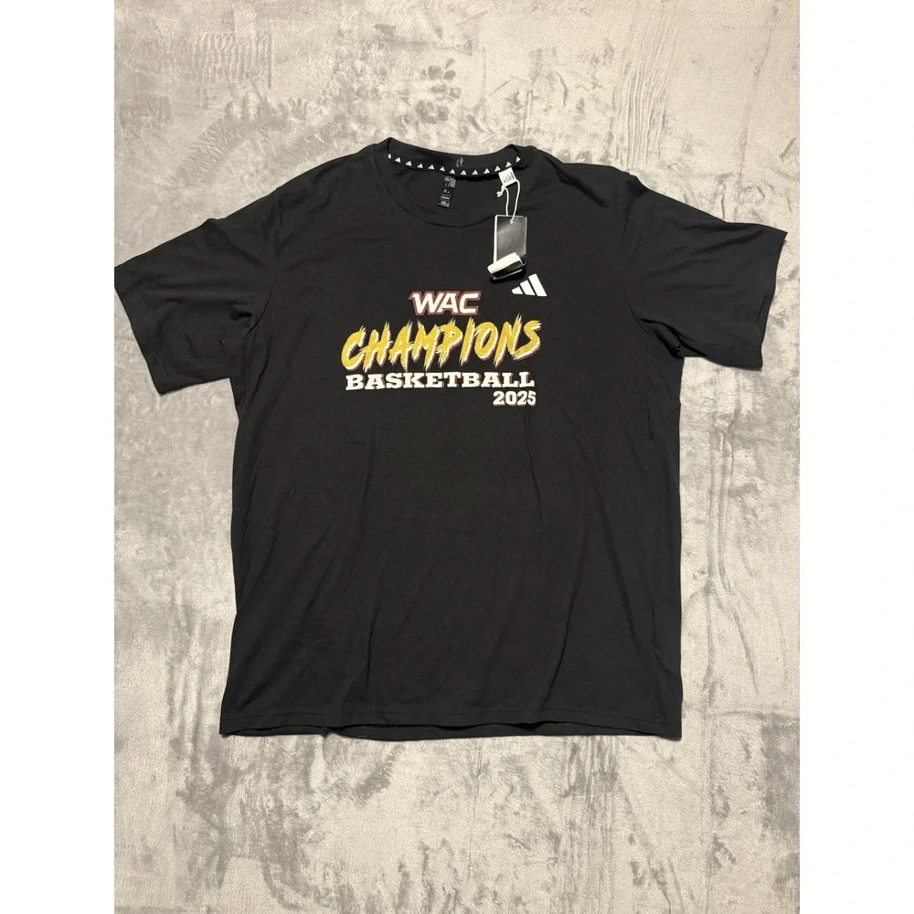 Adidas T Shirt Mens XL Black WAC 2025 Basketball Champions IC7438
